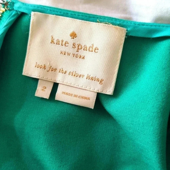 Kate Spade Green Ponte Knit Midi Short Sleeve Dress - Picture 6 of 7